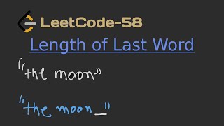 Length of last word  Leetcode  58  Java  Leetcode [upl. by Wende]