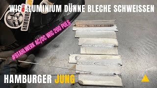 Stahlwerk ACDC WIG 200 Puls Impulsschweißen bei dünnen Aluminiumblechen [upl. by Leventhal]