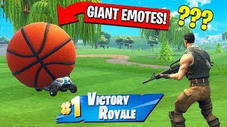 Showing People GIANT EMOTES in Fortnite [upl. by Touber]