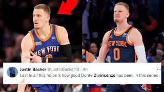 NBA REACT TO DONTE DIVINCENZO VS INDIANA PACERS  KNICKS VS PACERS REACTIONS [upl. by Nnil]