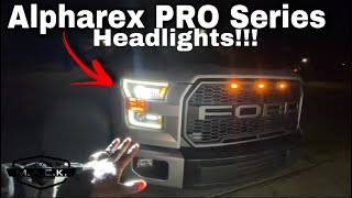 Alpharex Pro Series Headlights on my F150  Auxito LEDs meandcarkeys alpharex auxito [upl. by Manouch]