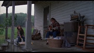 Her kids running around her Loretta learns guitar  Sissy Spacek in Coal Miners Daughter [upl. by Enoval]