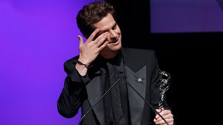 Andrew Garfield in TEARS While Accepting CDGA Award [upl. by Pennebaker]