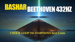 ☯ BASHAR ☯ BEETHOVEN  432Hz ♦ 1 HOUR LOOP 7th SYMPHONY MVT II of the first 3 min [upl. by Crabb]