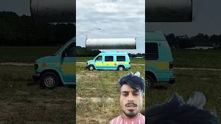 Bus ke upar gira lohe ka pipe funny carsvsmassivepotholespart2 automobile comedy challenge diy [upl. by Ahidam]