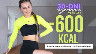 Wyzwanie LATO 🔥 5 Trening Interwałowy 600 kcal  Monika Kołakowska [upl. by Nealon306]