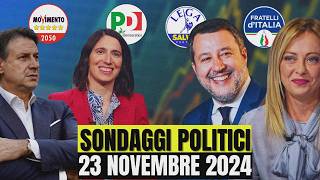 SONDAGGI POLITICI OGGI CHI SALE E CHI SCENDE DOPO LE REGIONALI [upl. by Vitus10]