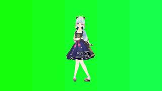 Green screen Kamisato Ayaka shuffle dance 1  Dancin mmd Part 1  MMD Genshin impact FHD [upl. by Brentt]