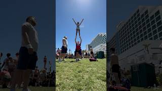 Warm up stunts cheer florida fyp viral cheerleader cheerleading beach friend [upl. by Elberta327]