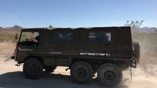 Pinzgauer cruising to the next fuel stop on the 2017 NORRA Mexican 1000 [upl. by Nahtiek]