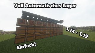 EINFACHES Automatisches Lagersystem Java  Bedrock 119 Tutorial  Deutsch [upl. by Enyaht119]