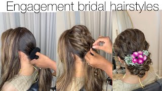 Engagement bridal hairstyles tutorial…hairstyle weddinghairstyling youtubegrowth stylingtips [upl. by Laira404]