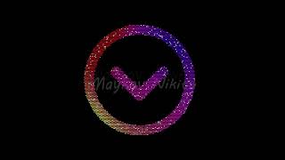 Icon chevron circle down is made up of LED square shapes that shimmer and flicker There are blac [upl. by Draner419]