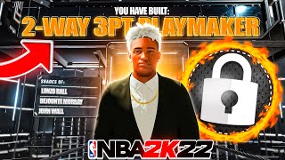 I CREATED THE FIRST EVER 2WAY 3PT PLAYMAKER ON NBA2K22 CURRENT GEN [upl. by Eisle506]