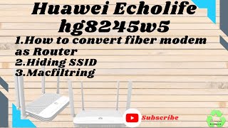 How to program Huawei fiber modem as router simple steps [upl. by Pompea859]