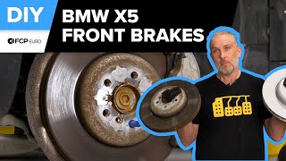 BMW X5 Front Brake Pad amp Rotor Replacement DIY 2019Present BMW G05 X5 xDrive30i xDrive40i [upl. by Gaskill]