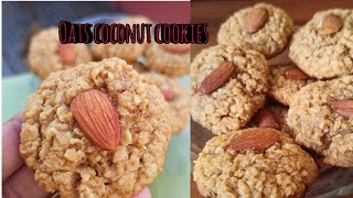 Oats coconut cookiesHealthy cookies recipe for beginners Sugarless healthy cookies recipe [upl. by Iormina]