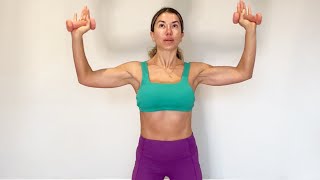 5 minutes Summer Arms  Standing upper body TONE  SCULPT  summer body series with kimmyfitness [upl. by Annohsat]