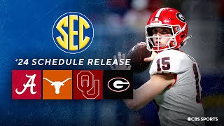 2024 SEC SCHEDULE RELEASED Analysis and Reactions as Alabama clashes with Oklahoma  CBS Sports [upl. by Nagap221]