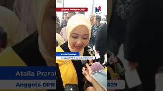 Pelantikan Anggota DPR RI  Antar Atalia Ridwan Kamil Gandeng Arkana harianterbitcom [upl. by Hekking624]