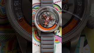 Xerics Gray Orange Vendetta 2 Wandering Hour Automatic watch watches wotd xeric horology [upl. by Aerdno]