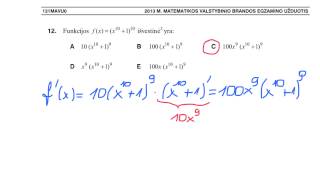 Išvestinės Matematikos valstybinis brandos egzaminas [upl. by Amsed967]