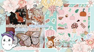 Lillbits Studio Vlog 37  Packing Orders  Q and A  Making Stickers studiovlogs sticker [upl. by Yenatirb]