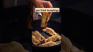 Pan Fried Dumplings short satisfying trendingshorts viral [upl. by Mcroberts]