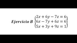 Solución de sistemas de ecuaciones lineales 3x3 [upl. by Marina]