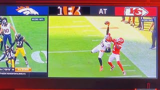 CAM TAYLORBRITT ONEHANDED INTERCEPTION PATRICK MAHOMES BENGALS VS CHIEFS  NFL  SEPTEMBER 15 [upl. by Ardaed]