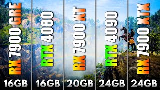 RX 7900 GRE vs RTX 4080 vs RX 7900 XT vs RTX 4090 vs RX 7900 XTX  PC Gameplay Tested [upl. by Madoc]