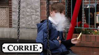 Liam Has An Asthma Attack After Trying A Vape  Coronation Street [upl. by Edasalof]