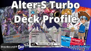 Omnimon AlterS Turbo Deck Profile  Digimon Card Game  BT15 Exceed Apocalypse [upl. by Blatman]