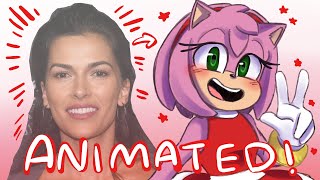 So I animated Sofia Pernas as Amy Rose  Sonic Movie 3 VA Prediction [upl. by Anelav]