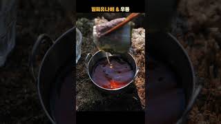 겹겹이 쌓여 있는 소고기 🥩🔥 찬바람 불때는 밀푀유나베 🍲🥬  캠핑한끼 소고기 밀푀유나베 우동 [upl. by Siuol]