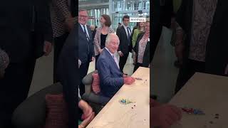 👑 Charles III et la reine Camilla ont visité les ateliers 19M dédiés à l’artisanat d’art shorts [upl. by Ellesirg740]