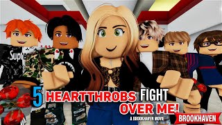 5 HEARTTHROBS FIGHT OVER ME Roblox Brookhaven 🏡RP  CoxoSparkle2 [upl. by Hareenum]