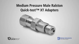 How To Use Medium Pressure Male Quicktest XT Adapters  Ralston Instruments [upl. by Aneladgam714]