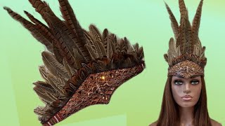 Create a stunning feather headdress for photos DIY feather crown [upl. by Xuaeb976]