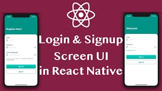 Login amp Signup Screen UI Design Tutorial in React Native [upl. by Hutchison]