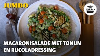 Wat eten we Macaronisalade met tonijn en rucoladressing [upl. by Demitria]