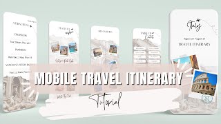 Tutorial How to Edit Mobile Travel Itinerary [upl. by Oirevlis]