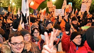 Protest broken up outside Polands parliament [upl. by Michell]