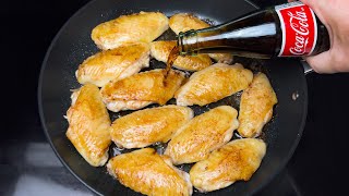 A single ingredient and the chicken wings will melt in your mouth Coca cola chicken wings recipe [upl. by Nairahcaz403]