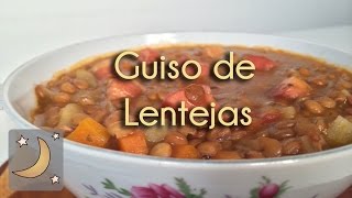 Como hacer Guiso de Lentejas  Receta de Lentejas con Panceta  Tocino [upl. by Aridni]