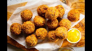 Bitterballen  Dutch Crispy Deep Fried Meatballs [upl. by Enirehtahc924]