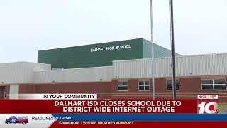 VIDEO Dalhart ISD cancels school due to districtwide internet outage [upl. by Amolap]