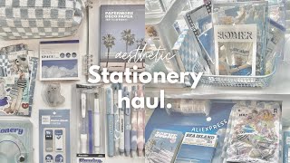 aesthetic stationery haul aliexpress lots of blue ☁️💙 ft jianwu store [upl. by Nnylodnewg]