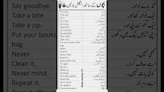 English to Urdu sentences englishtourdu english spokenenglish shorts ytshorts newwords [upl. by Gannes]