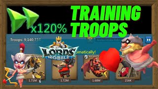 21 Million T4 Troops Training On 120 SpeedUp Event Lords Mobile Happy Valentines Day Lords 2023 [upl. by Bear]